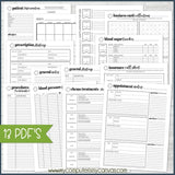 Medical Planner Kit {FULL SIZE; UNDATED} PRINTABLE-My Computer is My Canvas