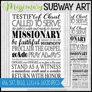 Missionary Subway Art PRINTABLE-My Computer is My Canvas