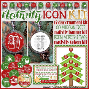 NATIVITY ICON KIT {Ornament Gift Set & Banner} PRINTABLE