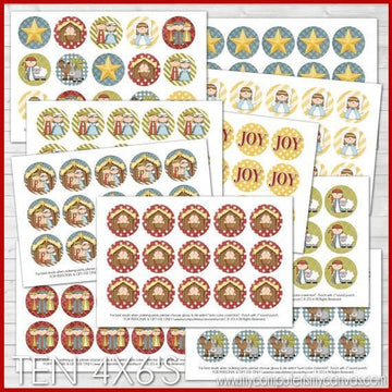 Nativity Bottle Cap Images {Mini-Set} PRINTABLE-My Computer is My Canvas