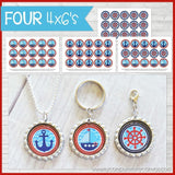 Nautical {ANCHOR Series} Bottle Cap PRINTABLE-My Computer is My Canvas