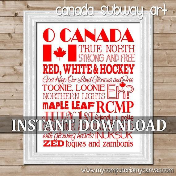 O Canada Subway Art PRINTABLE-My Computer is My Canvas