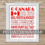 O Canada Subway Art PRINTABLE-My Computer is My Canvas