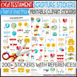 OLD TESTAMENT Scripture Stickers + Pearl of Great Price {Clipart Style} PRINTABLE
