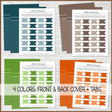 PINSTRIPE Cover Pack {Alternate Covers & Tabs for Planners/Journals} PRINTABLE