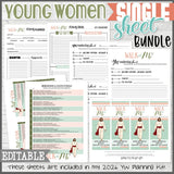 2026 YOUNG WOMEN Single Sheet Bundle {PRINTABLE}