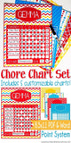 POINT SYSTEM Chore Charts {BRIGHTS} PRINTABLE-My Computer is My Canvas