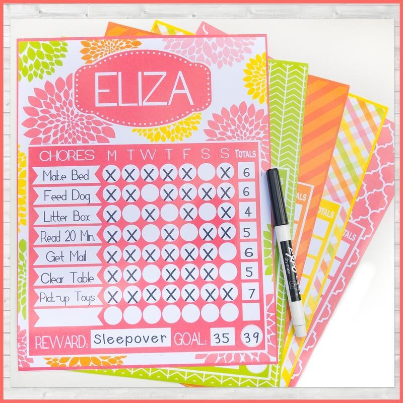 Chore Point System POINT SYSTEM Chore Charts {CITRUS} PRINTABLE – My Computer is My Canvas