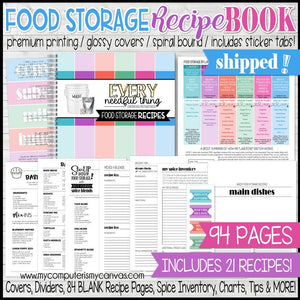 PRINT & SHIP: Food Storage Recipe Notebook