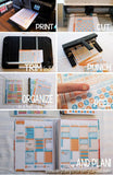 PRINTABLE January Planner Sticker Kit, Made 2 Match Erin Condren Life Planner, ECLP Stickers Teal/Orange - Instant Download-My Computer is My Canvas
