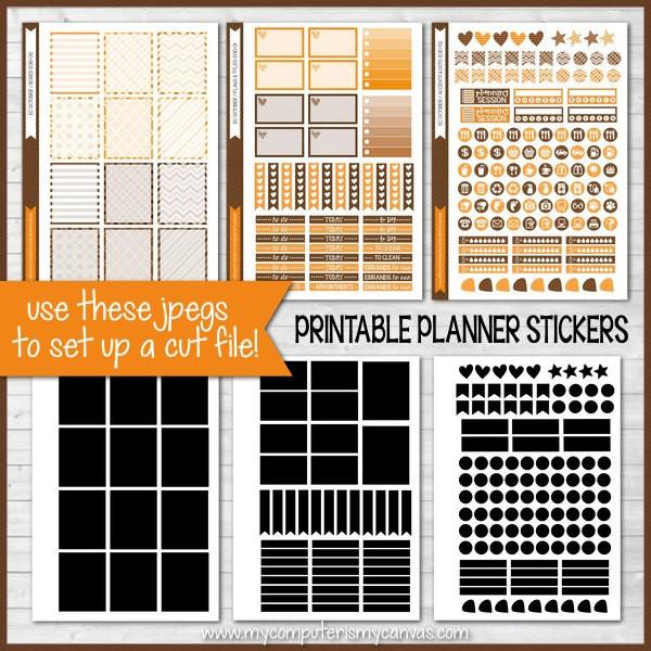 PRINTABLE October Planner Sticker Kit, Made 2 Match Erin Condren Life ...