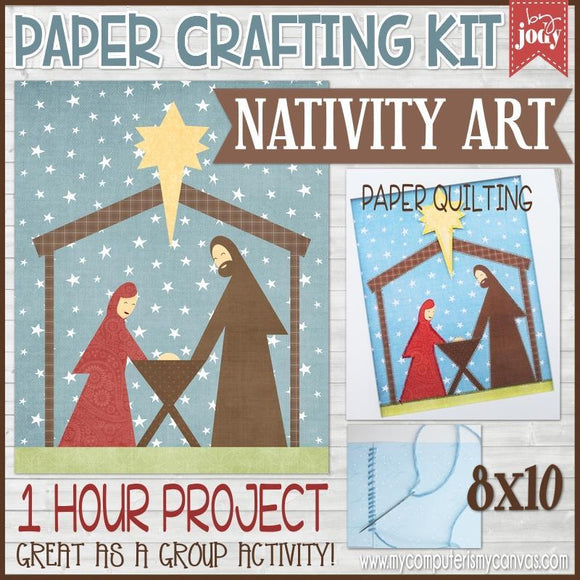 Paper Crafting Kit {NATIVITY} PRINTABLE-My Computer is My Canvas