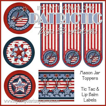 Patriotic Favors & Tags PRINTABLE {Clearance}-My Computer is My Canvas