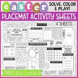 Placemat Activity Sheets {EASTER} PRINTABLE