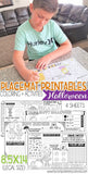 Placemat Activity Sheets {HALLOWEEN} PRINTABLE