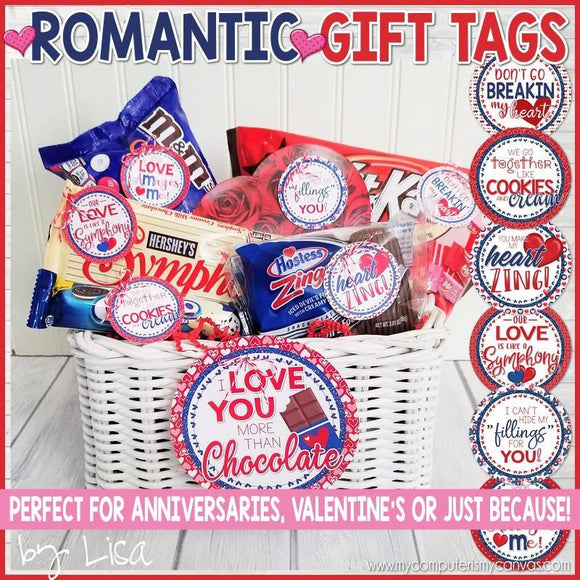 ROMANTIC Chocolate {Gift Tag Kit} PRINTABLE-My Computer is My Canvas
