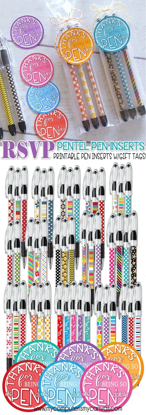 RSVP Pentel Pen Insert BUNDLE {dePENdable} PRINTABLE – My Computer