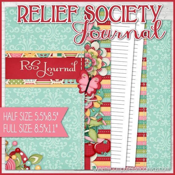 Relief Society Journal {Full & Half Size} PRINTABLE-My Computer is My Canvas
