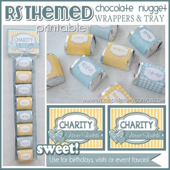 Relief Society Nugget Wrappers PRINTABLE-My Computer is My Canvas