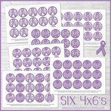Ribbon Bottle Cap {PURPLE} PRINTABLE-My Computer is My Canvas