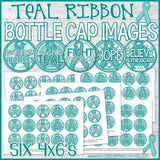 Ribbon Bottle Cap {TEAL} PRINTABLE-My Computer is My Canvas