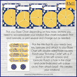 Rotating Job Chart {Navy/Yellow Floral} PRINTABLE-My Computer is My Canvas