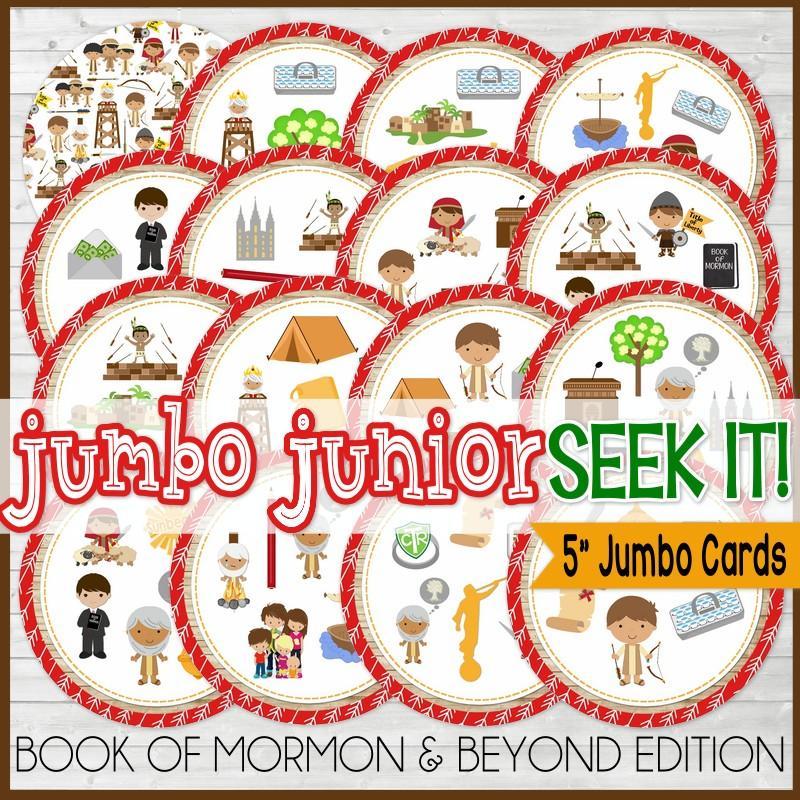 SEEK IT! Jumbo Junior {Book of Mormon & Beyond} PRINTABLE Match Game (5" Cards)-My Computer is My Canvas