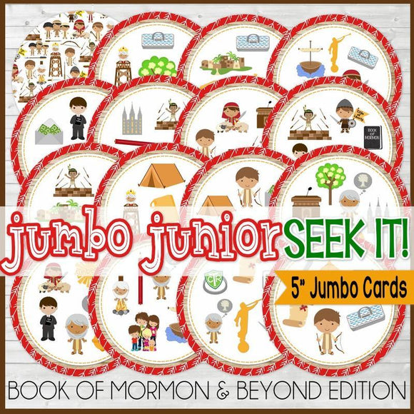 SEEK IT! Jumbo Junior {Book of Mormon & Beyond} PRINTABLE Match Game (5