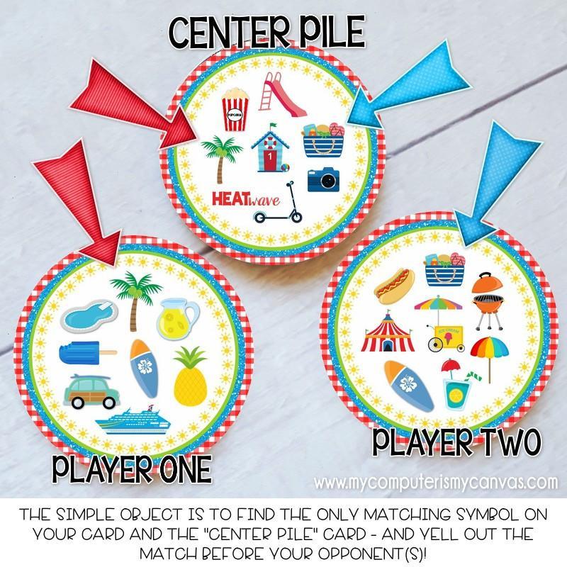 SEEK IT! {SUMMER} PRINTABLE Matching Game-My Computer is My Canvas