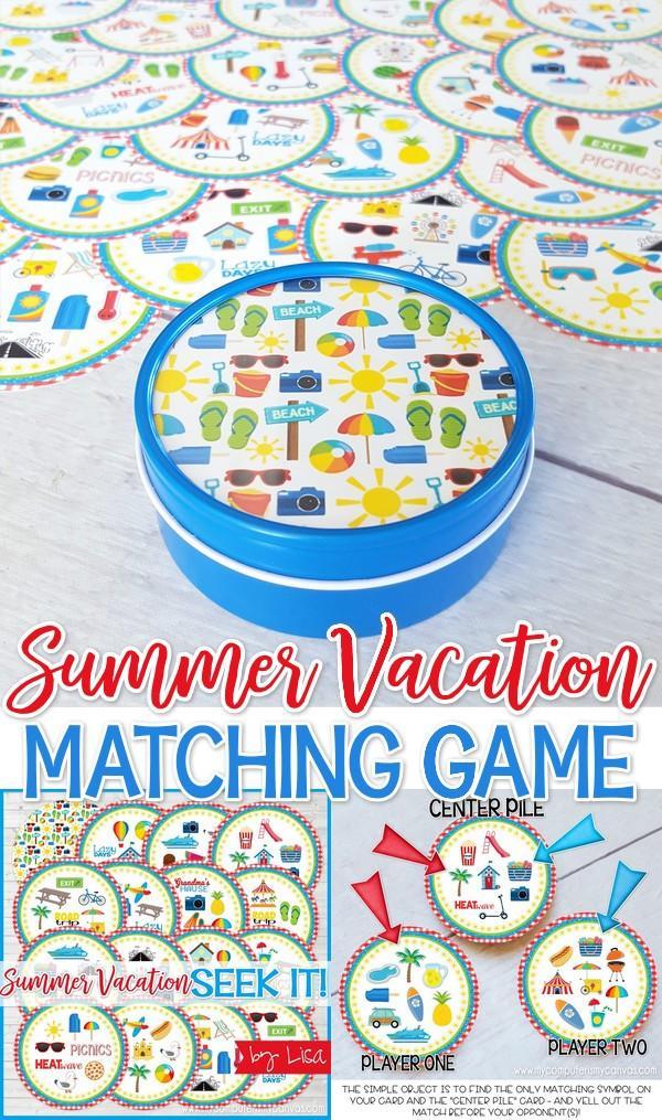 SEEK IT! {SUMMER} PRINTABLE Matching Game-My Computer is My Canvas