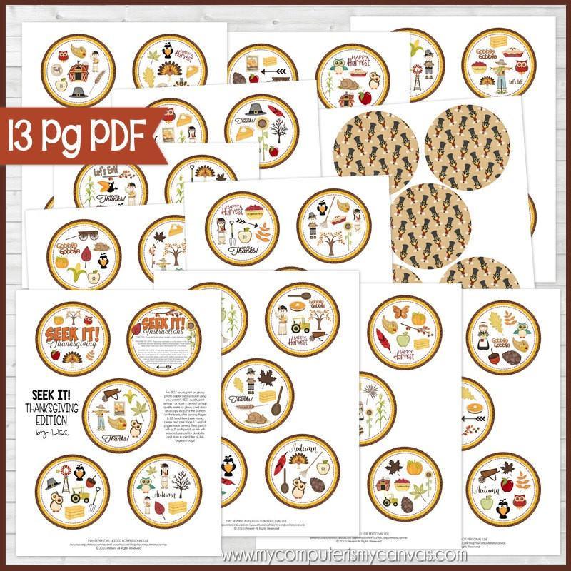 SEEK IT! {Thanksgiving Edition} PRINTABLE Matching Game-My Computer is My Canvas