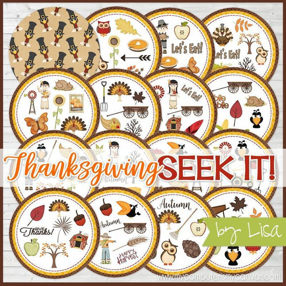 SEEK IT! {Thanksgiving Edition} PRINTABLE Matching Game-My Computer is My Canvas