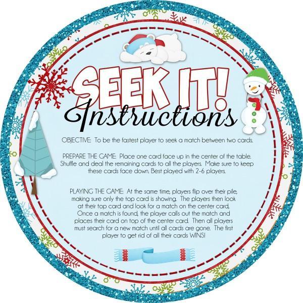 SEEK IT! {Winter Edition} PRINTABLE Matching Game-My Computer is My Canvas