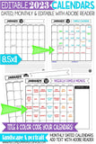 SPECIAL CHECKOUT OFFER: EDITABLE 2023 Monthly Calendars {PORTRAIT & LANDSCAPE} 8.5x11 PRINTABLE