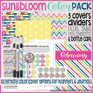 SUN&BLOOM Color Pack {Alternate Covers/Accessories for Planners/Journals} PRINTABLE-My Computer is My Canvas