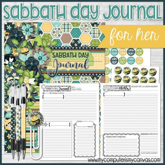 Sabbath Day JOURNAL {For HER} PRINTABLE-My Computer is My Canvas