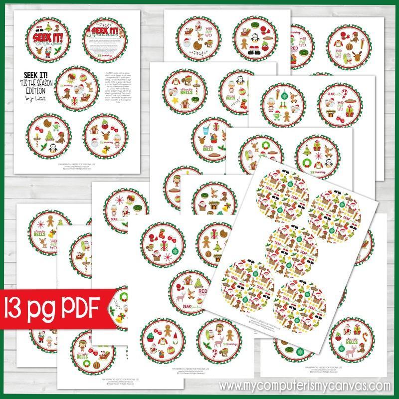Seek IT! {Tis the Season Edition} PRINTABLE Matching Game-My Computer is My Canvas