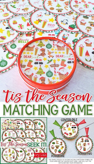 Seek IT! {Tis the Season Edition} PRINTABLE Matching Game-My Computer is My Canvas