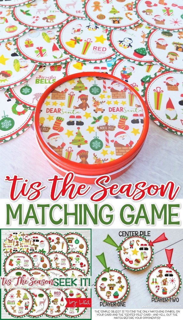 Seek IT! {Tis the Season Edition} PRINTABLE Matching Game-My Computer is My Canvas