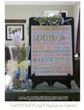 Spring or May Flowers Subway Art PRINTABLE-My Computer is My Canvas