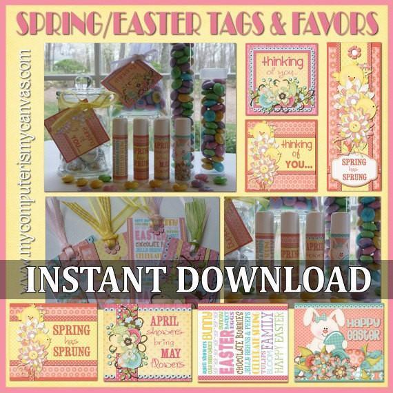Spring/Easter Favors & Tags PRINTABLE {Clearance}-My Computer is My Canvas