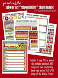 Subway Art Chore Chart {Responsibility + Weekly Planner} PRINTABLE-My Computer is My Canvas