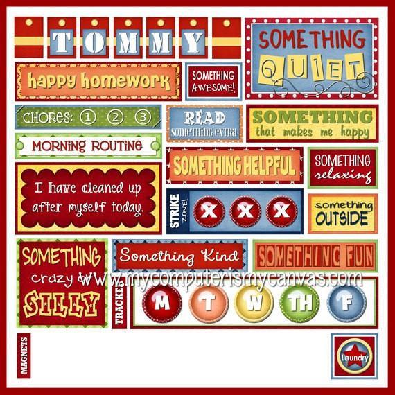 Subway Art Chore Chart {Responsibility + Weekly Planner} PRINTABLE-My Computer is My Canvas