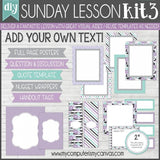 DIY Sunday Lesson Kit #3 {Blank Editable Template} PRINTABLE-My Computer is My Canvas