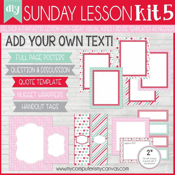 DIY Sunday Lesson Kit BUNDLE B (Kits 4, 5 & 6} PRINTABLE-My Computer is My Canvas