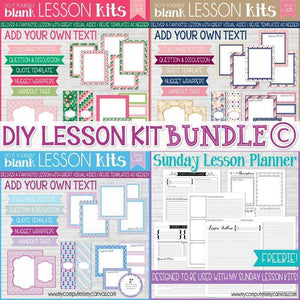 DIY Sunday Lesson Kit BUNDLE C (Kits 7, 8 & 9} PRINTABLE-My Computer is My Canvas