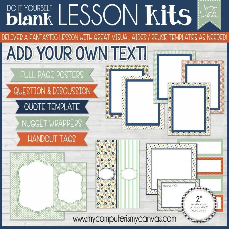 DIY Sunday Lesson Kit BUNDLE D (Kits 10, 11 & 12} PRINTABLE-My Computer is My Canvas