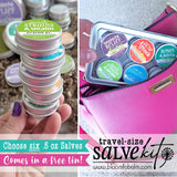 TRAVEL-SIZE Salve Kit (PICK 6 HALF OZ) + FREE Tin!