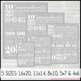 Ten Commandments SUBWAY ART PRINTABLE-My Computer is My Canvas