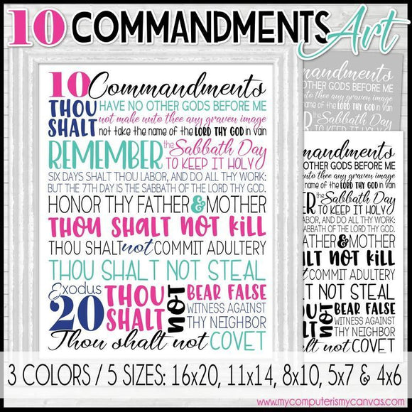 Ten Commandments SUBWAY ART PRINTABLE-My Computer is My Canvas